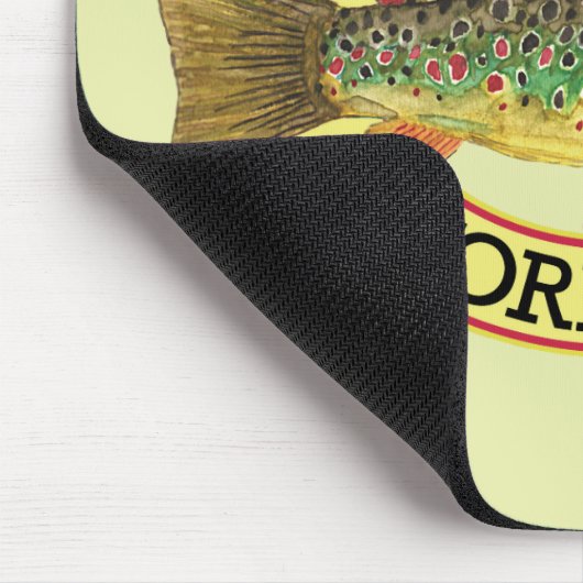 Braune Forellenfischerei Mousepad (Ecke)