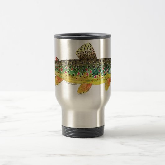 Braune Forellenfischerei Reisebecher (Mittel)