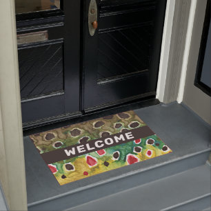 Braune Forellenfischerei Schöner Empfang Fußmatte