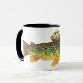 Braune Forellenfischerei Tasse (Vorderseite Links)