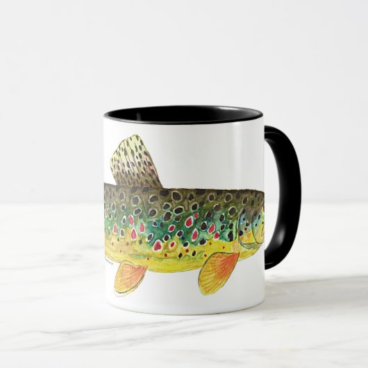Braune Forellenfischerei Tasse (VorderseiteRechts)