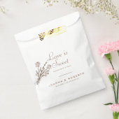 Braune formelle Rose Blumenzwiebeln Liebe ist süße Geschenktütchen (Versiegelt)