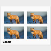 Braune Fox Rechteckkleber Rechteckiger Aufkleber (Blatt)