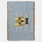 Braune Frenchie Bulldog, Streifen Decke (Vorderseite Vertikal)