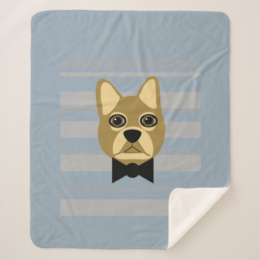 Braune Frenchie Bulldog, Streifen Sherpadecke (Vorderseite)