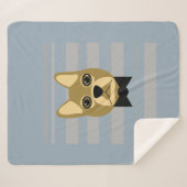 Braune Frenchie Bulldog, Streifen Sherpadecke (Vorderseite (Horizontal))