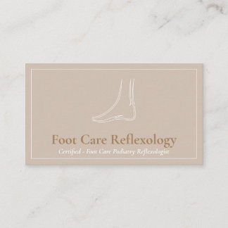 Braune Fußmassage-Pflege Podologie Reflexologe Visitenkarte
