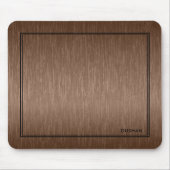 Braune, gebürstete Metallic Textur Print Mousepad (Vorne)