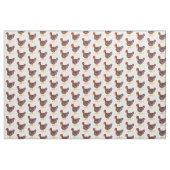 Braune gefleckte Hühner mit Eiern Stoff (Yard (91,4 cm))