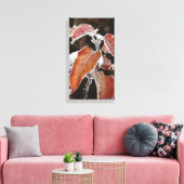 Braune gefrorene Blätter Leinwanddruck (Insitu (Wohnzimmer))