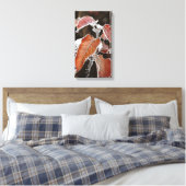 Braune gefrorene Blätter Leinwanddruck (Insitu (Schlafzimmer))