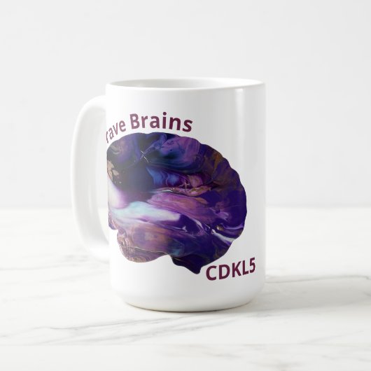 Braune Gehirne CDKL5 Kaffeetasse (Vorderseite Links)