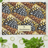 Braune, gelbe, schwarze Reeve-Syndrom Geschirrtuch (Gefaltet)