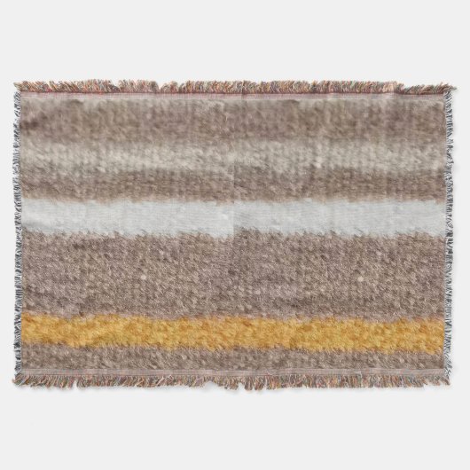 Braune, gelbe, weiße Streifen Decke (Vorderseite)