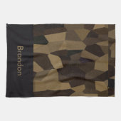 Braune geometrische Formen Sticker Geschirrtuch (Horizontal)