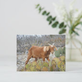 Braune gepunktete Ziege Postkarte (Stehend Vorderseite)