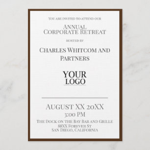 Braune Geschäftsereignisse oder Firmenveranstaltun Einladung
