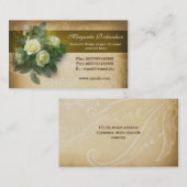 braune Geschäftskarten der viktorianischen Rosen Visitenkarte (Vorne/Hinten)