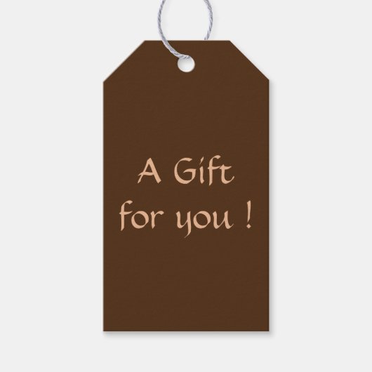 Braune Geschenkanhänger (Vorderseite)