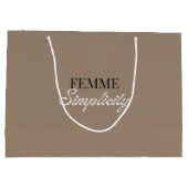 Braune Geschenktasche Große Geschenktüte (Rückseite)