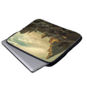 BRAUNE GESTEINSFORMATION LAPTOPSCHUTZHÜLLE (Vorne Knopf)