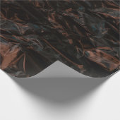 Braune getrocknete Blätter auf gemahlenen Flächen Geschenkpapier (Ecke)