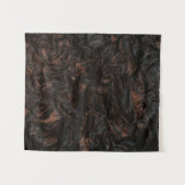 Braune getrocknete Blätter auf gemahlenen Flächen Wandteppich (Vorderseite (Horizontal))