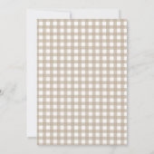 Braune Gingham Frisch Vom Markt Brautdusche Einladung (Rückseite)
