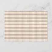 Braune Gingham-Hochzeitsdetails Begleitkarte (Rückseite)