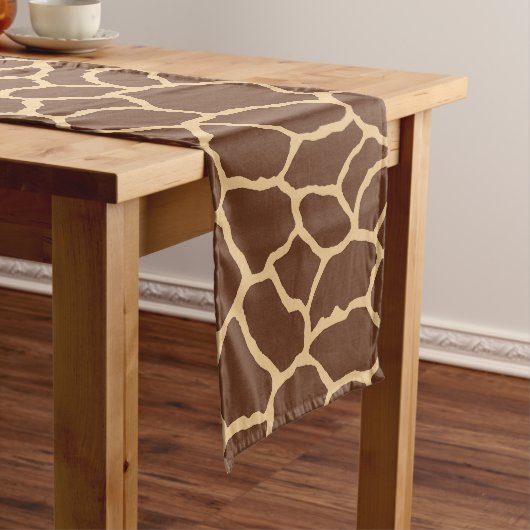 Braune Giraffe Hautmuster Kurzer Tischläufer (Beispiel)