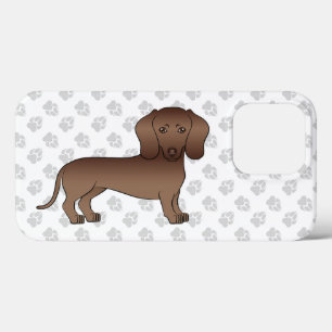 Braune glatthaarige Dachshund süße Hunde-Illustrat Case-Mate iPhone Hülle