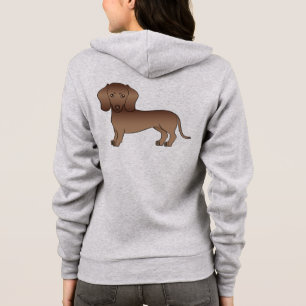 Braune glatthaarige Dachshund süße Hunde-Illustrat Hoodie
