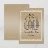 Braune Glitzer und Birthday Beers Save The Date (Vorne/Hinten)