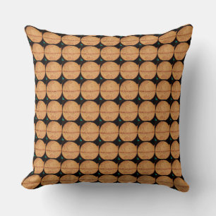 Braune Globus-Fliesen-Muster-Design-Wurfkissen Kissen