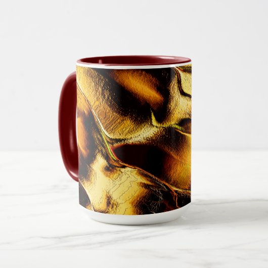 Braune, goldene Dünen Tasse (Vorderseite Links)