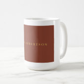 Braune Goldfarben Beruflich Trendy Dein Name Kaffeetasse (VorderseiteRechts)
