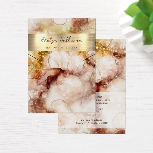 Braune goldfarbene Halskette (Schreibtisch)