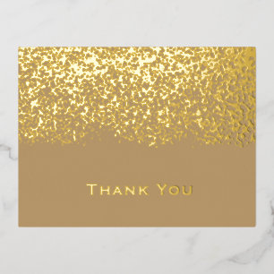 Braune Goldfolie-Hochzeit-Dankeskarten Folien Feiertagspostkarte