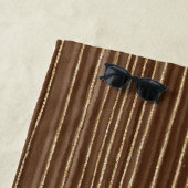 Braune Goldstreifen Strandtuch (Beispiel)