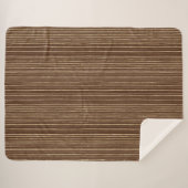 Braune Goldstreifen Weihnachten Sherpadecke (Vorderseite (Horizontal))
