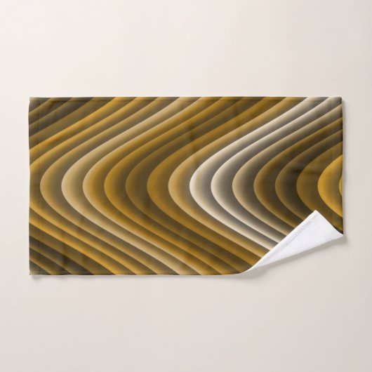 Braune Goldwellen, klassisch und schick Badhandtuch Set (Handtuch)