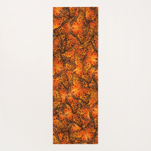 Braune Golfschmetterlinge Yogamatte (Rückseite)