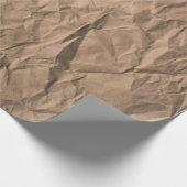 Braune, grob zerbrochene, gerecycelt Papiertextur Geschenkpapier (Ecke)