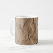 Braune, grob zerbrochene, gerecycelt Papiertextur Kaffeetasse (Vorderseite Links)