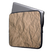 Braune, grob zerbrochene, gerecycelt Papiertextur Laptopschutzhülle (Vorderseite Links)