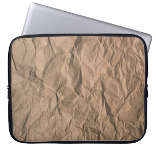 Braune, grob zerbrochene, gerecycelt Papiertextur Laptopschutzhülle