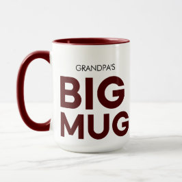 Braune große Tasse | Riesige Tasse | Großvaters
