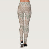 Braune grüne Blätter Leggings (Rückseite)