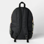 Braune grüne Camouflage Notebook Bedruckter Rucksack (Rückseite)