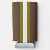 Braune, grüne und weiße Streifen Selters Dosenkühler (Rückseite)